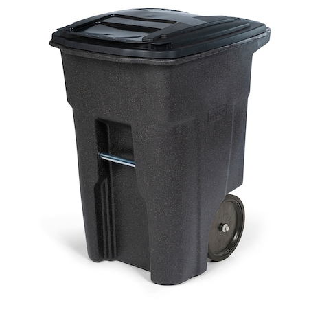 Toter 48 Gal. Trash Can Brownstone with Quiet Wheels and Lid ANA48